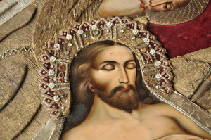 Плащаница 19 века, подарок нашему Храму